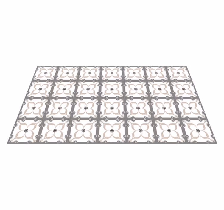 tapis vinyle moderne Carrelage rose au sol - TenStickers