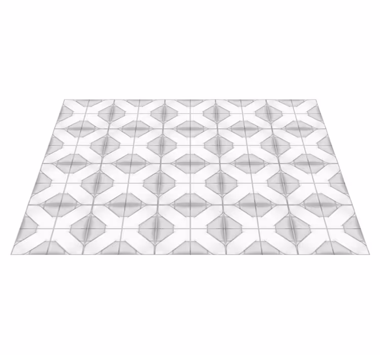Tapis vinyle moderne Carrelage gris - TenStickers