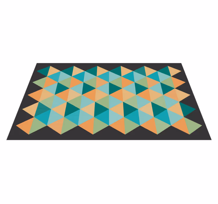 Tapis vinyle géométrique composition à motifs géométriques - TenStickers