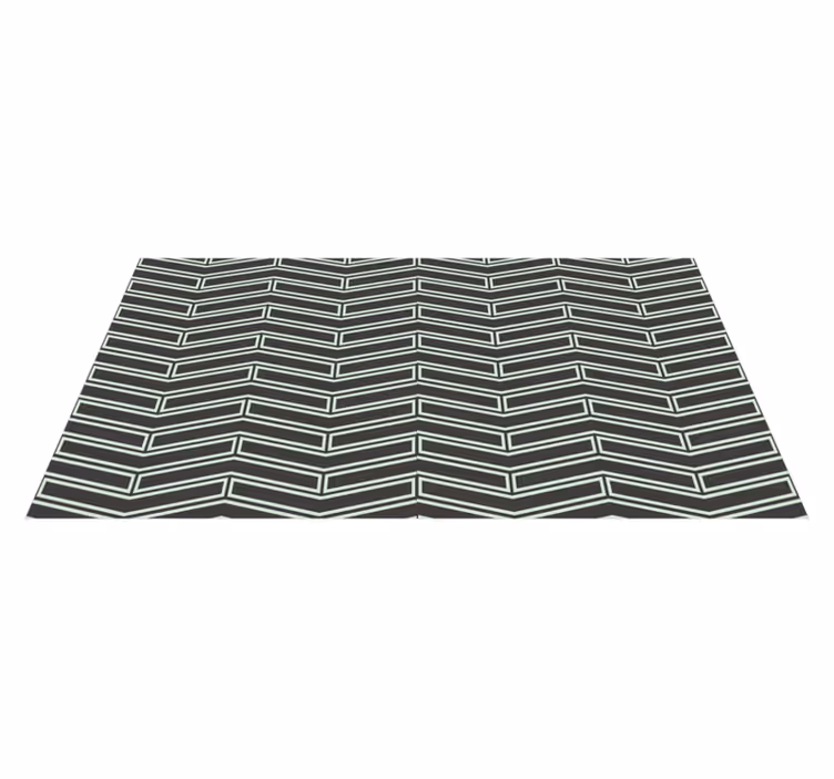 Tapis vinyle géométrique lignes en chevrons - TenStickers