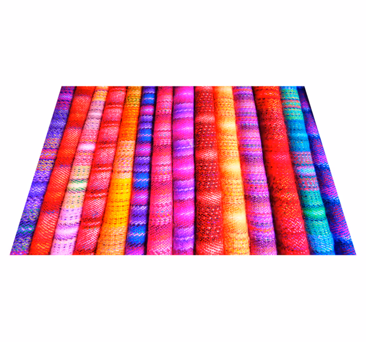 tapis vinyle motif Rouleau de tissu coloré - TenStickers