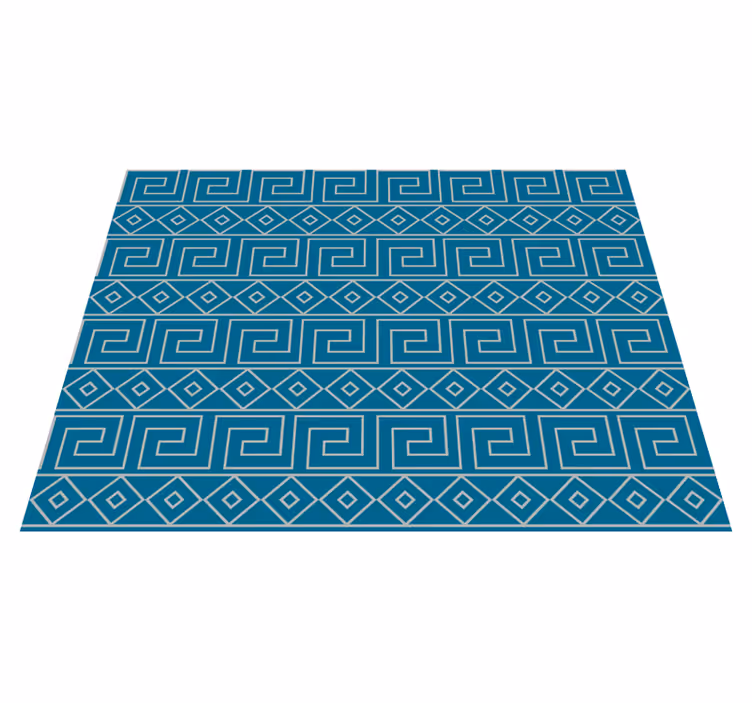 tapis vinyle ethnique vinyle clé grecque - TenStickers