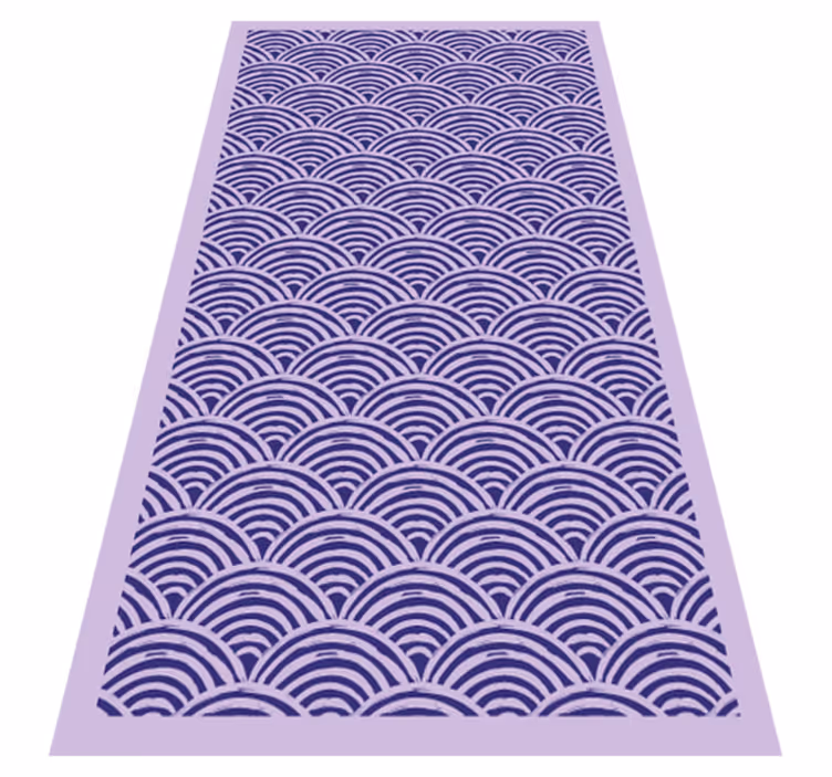 Tapis vinyle géométrique motif de lignes ondulées - TenStickers