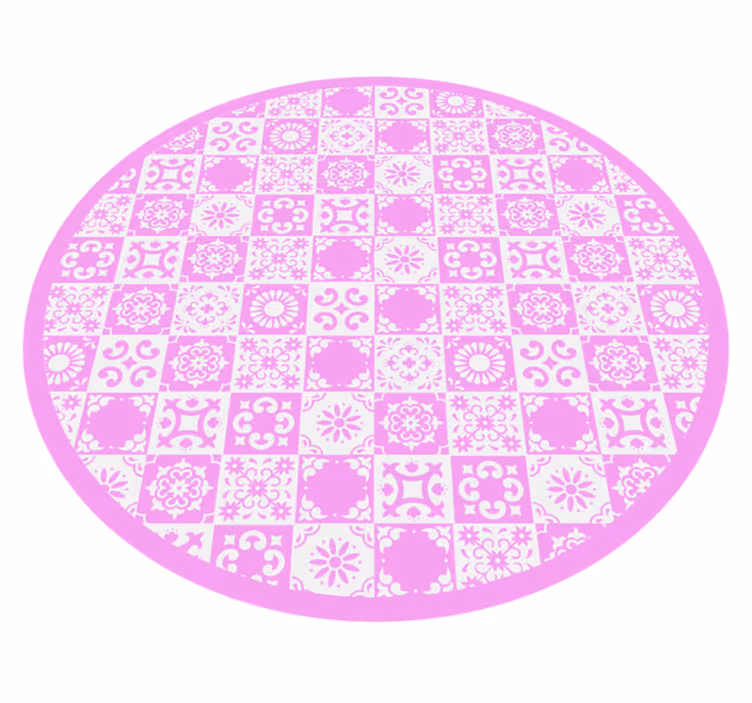 Tapis vinyle mandala cercle inspiré du mandala - TenStickers
