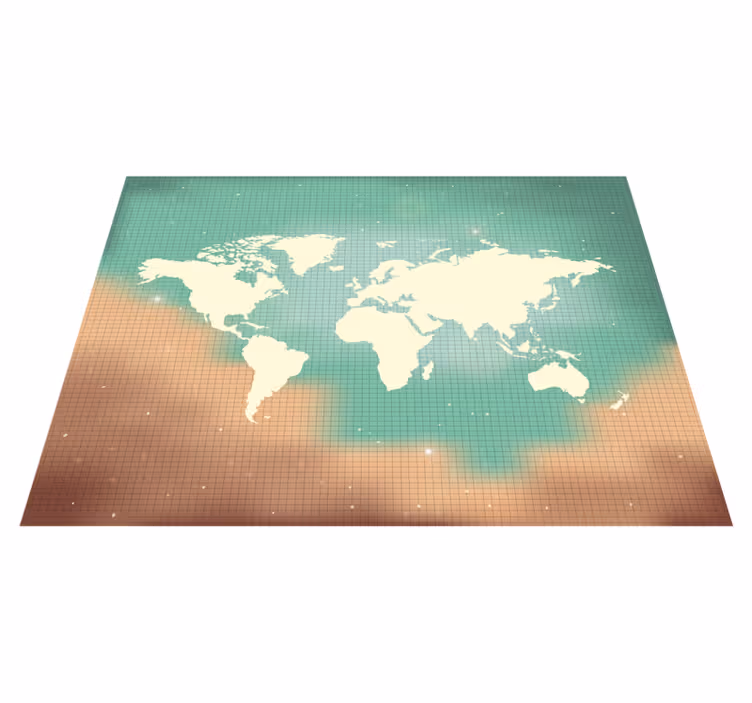 Tapis vinyle carte du monde illustration du monde - TenStickers