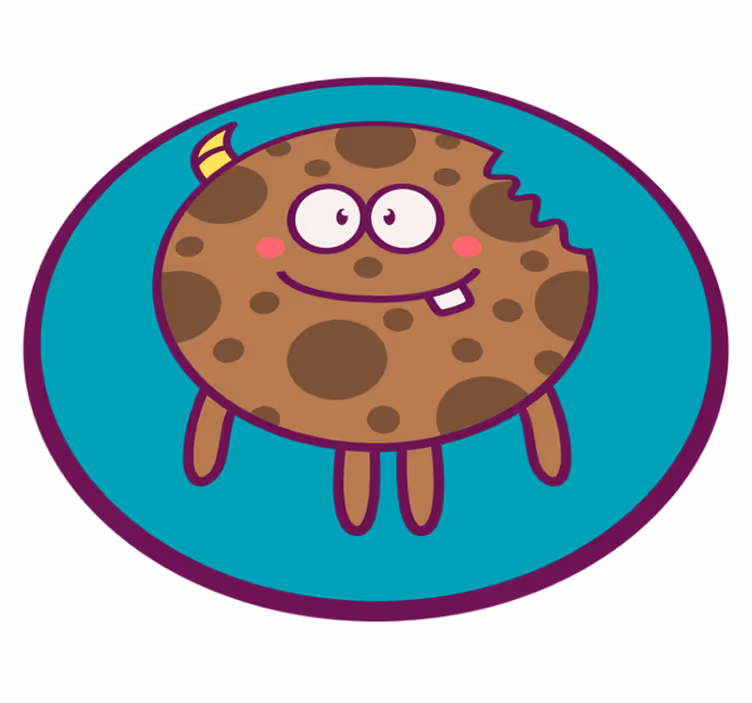Tapis vinyle autres tapis cercle de dessin animé de biscuit - TenStickers