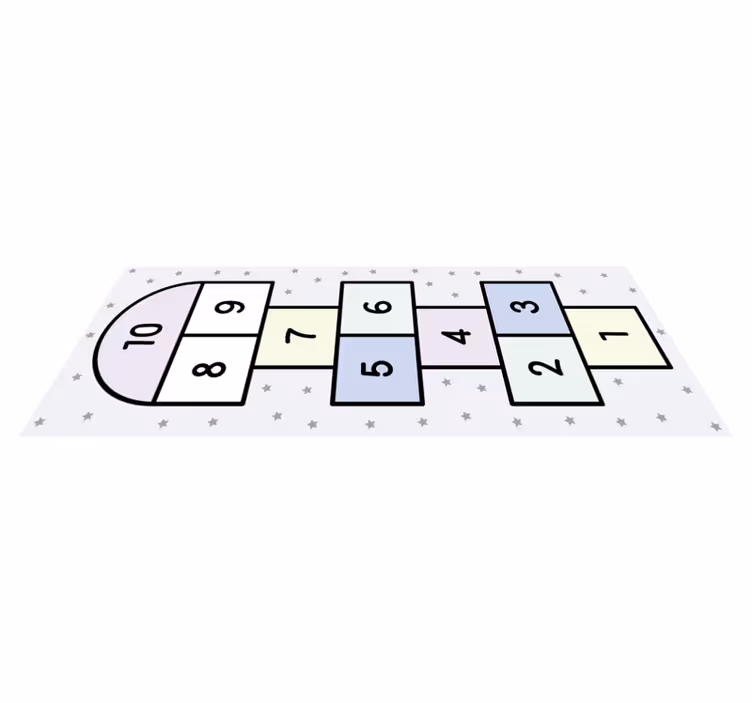 Tapis de jeu Style nordique à la marelle - TenStickers