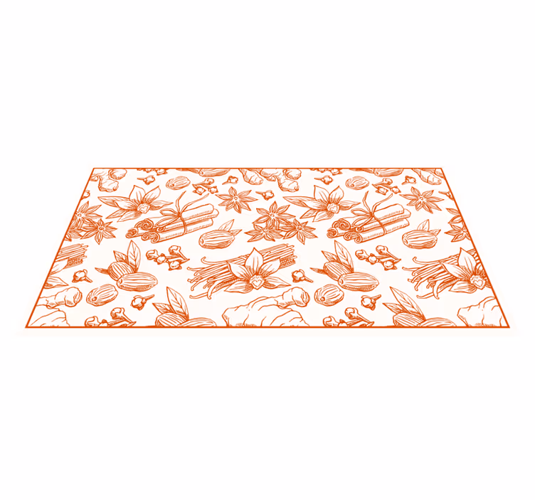 tapis vinyle cuisine épices brunes - TenStickers