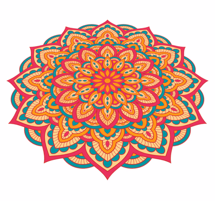tapis vinyle Mandalas colorés - TenStickers