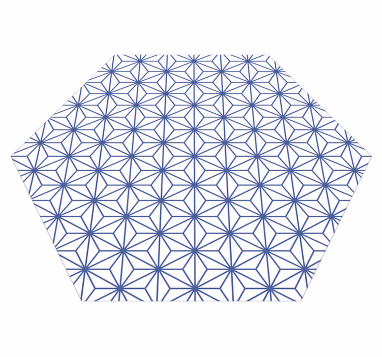 Tapis vinyle géométrique motifs géométriques d'étoiles - TenStickers