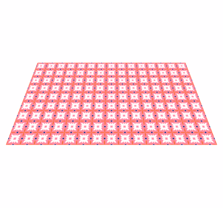 Tapis vinyle fleurs et plantes surface à motif floral - TenStickers