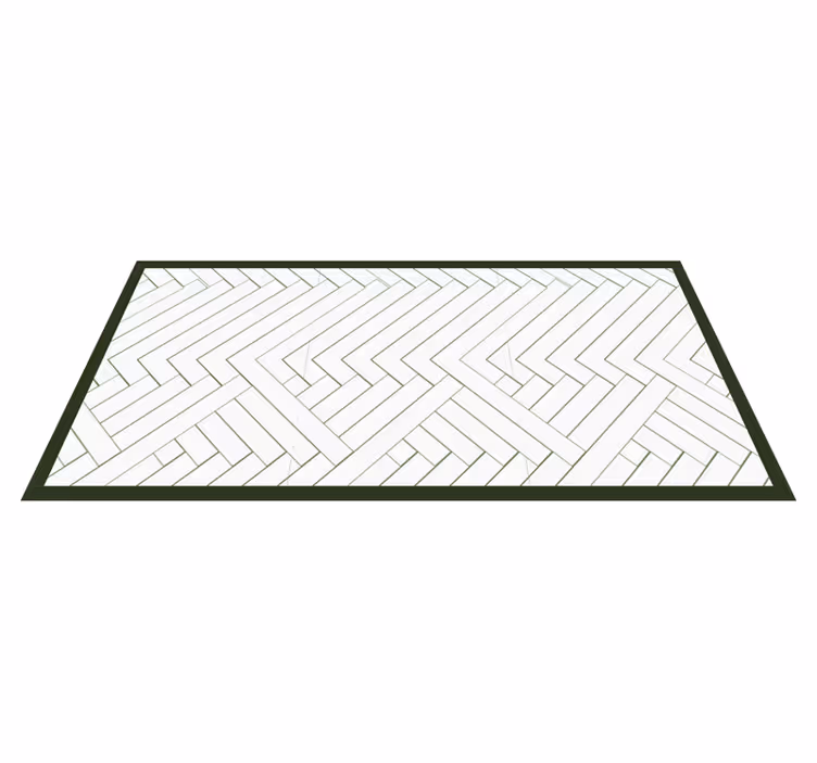 Tapis vinyle cuisine mosaique carreaux blancs abstraits - TenStickers