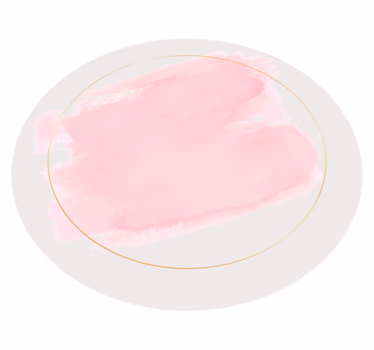 Tapis vinyle rond botanique abstraite - TenStickers
