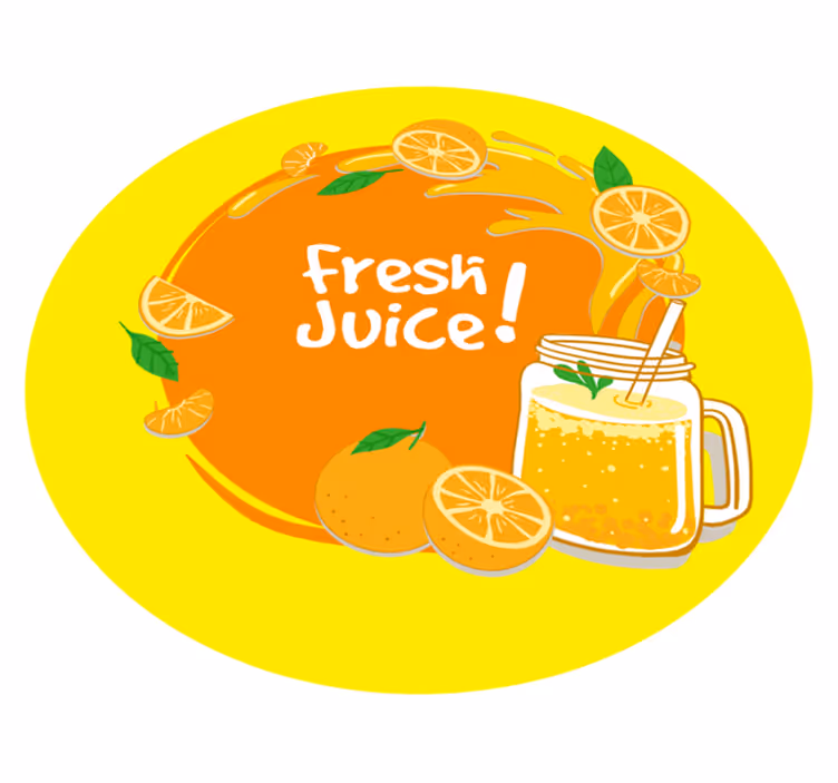 Tapis vinyle citation éclaboussure de jus frais - TenStickers