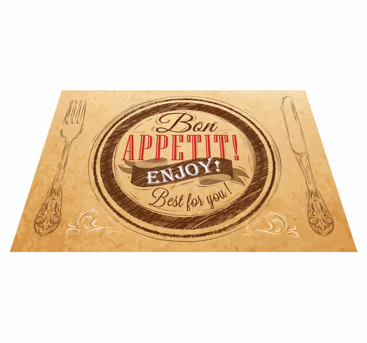 Tapis vinyle citation bon appétit, profitez-en - TenStickers
