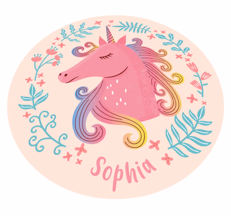 Tapis vinyle personnalisé conte de fées de licorne - TenStickers