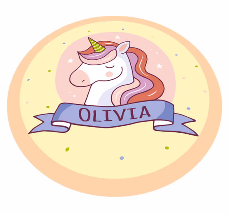 tapis vinyle animal Profil de licorne personnalisable - TenStickers