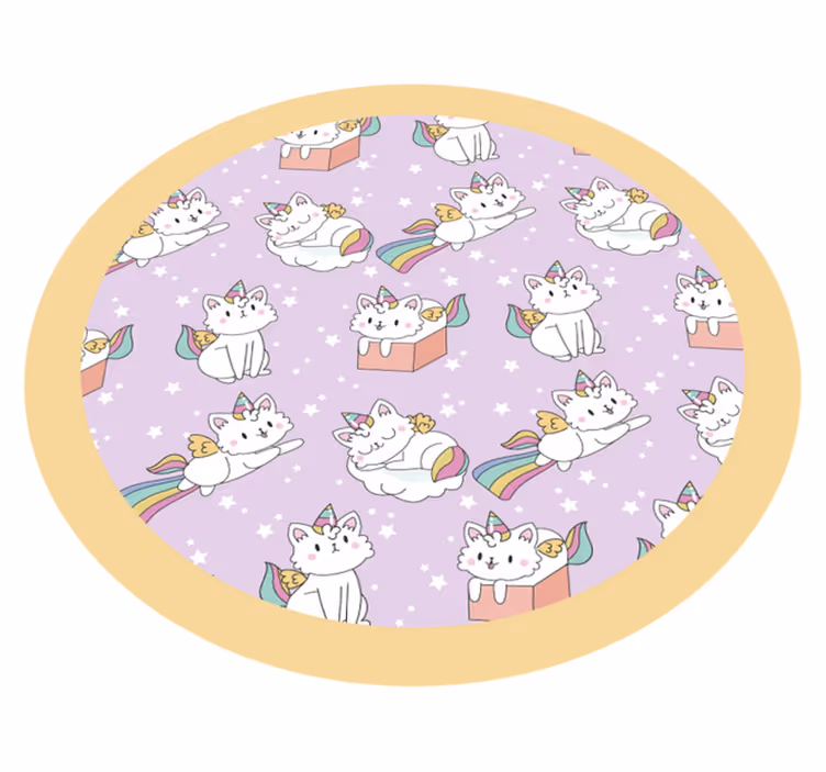 Tapis vinyle autres tapis aventure du chat licorne - TenStickers