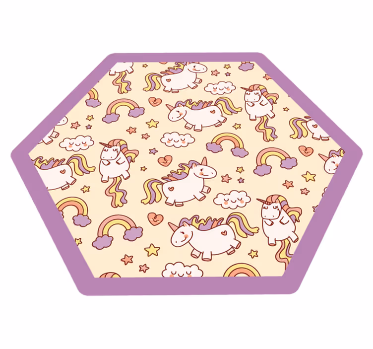 Tapis vinyle pour enfants terrain de jeu licorne - TenStickers