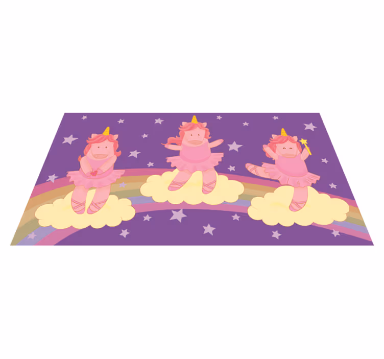 Tapis vinyle animal Danseuse classique licorne - TenStickers