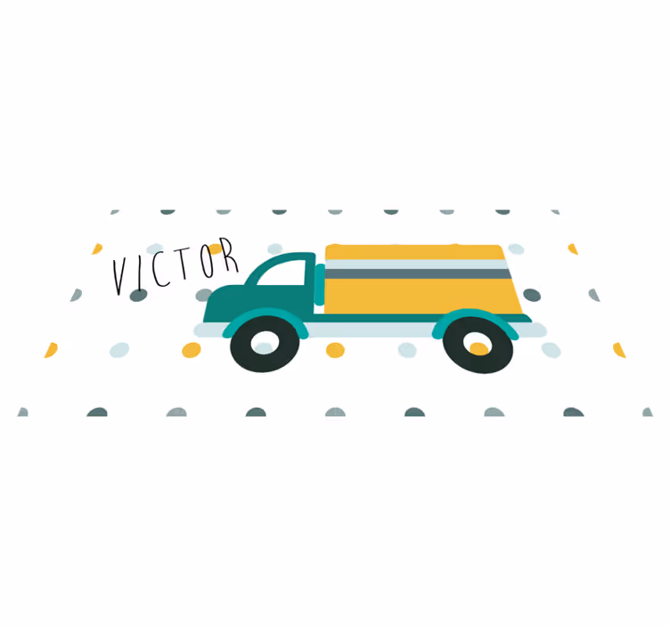 tapis vinyle avec nom Camion  - TenStickers