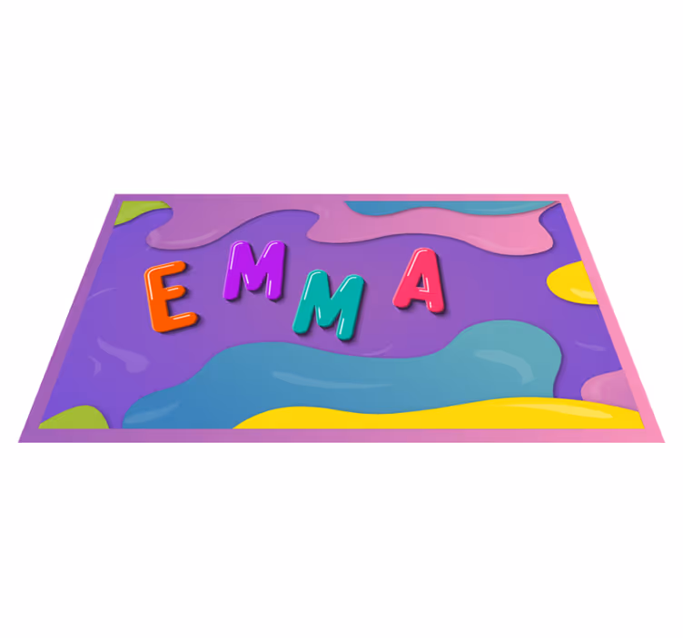 Tapis vinyle personnalisé nom sur mesure - TenStickers