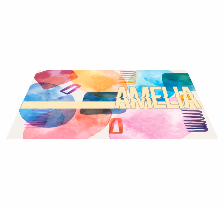 Tapis vinyle avec nom Personnalisé peint - TenStickers