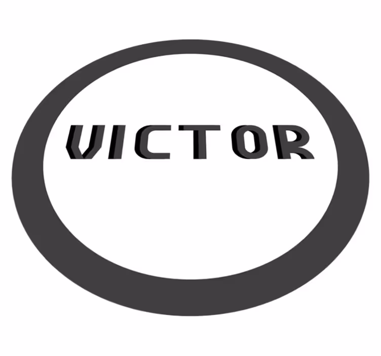 tapis vinyle avec Nom personnalisable moderne - TenStickers