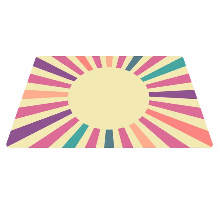 Tapis vinyle géométrique conception de lignes rayonnantes - TenStickers