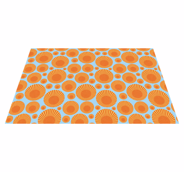 Tapis vinyle retro vinylee soleil des années 70 - TenStickers