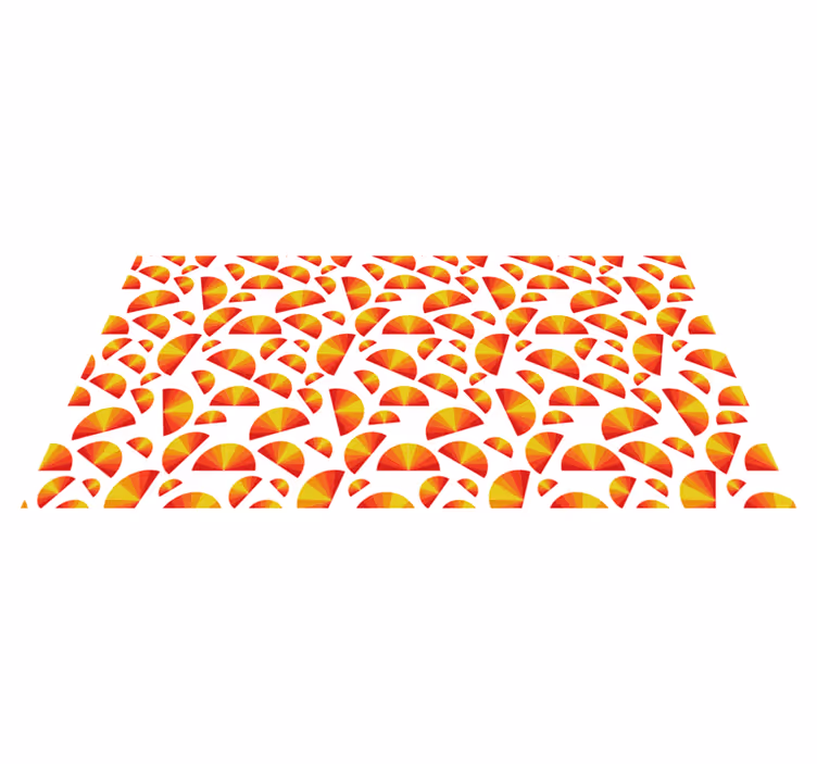 Tapis vinyle géométrique tableau de motifs circulaires - TenStickers