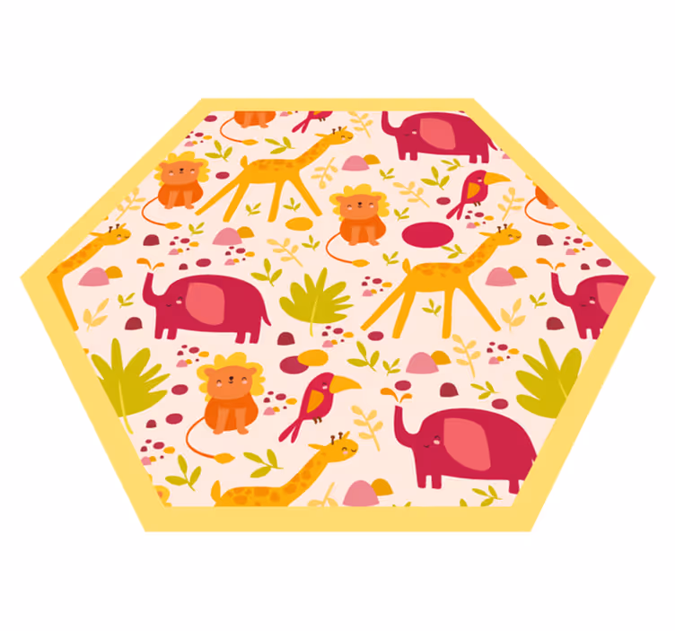 Tapis vinyle chambre bébé aire de jeux safari - TenStickers