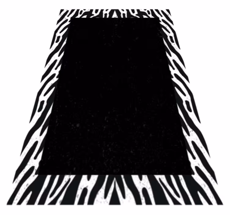 tapis vinyle couloir Coureur noir zèbre - TenStickers