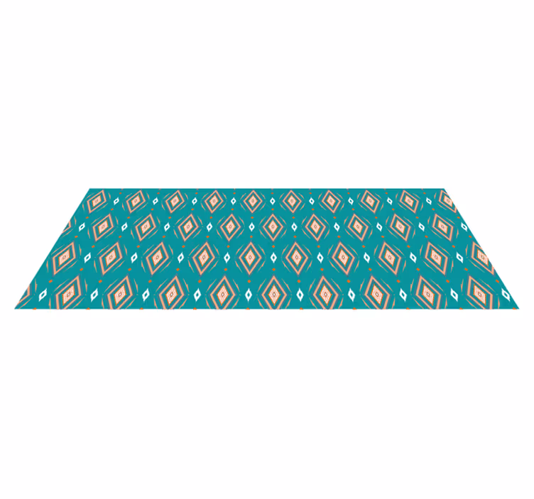Tapis vinyle géométrique couloir à motifs - TenStickers