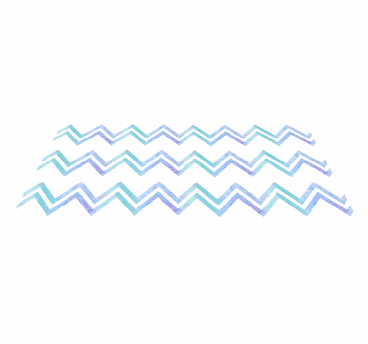 Tapis vinyle géométrique harmonie à motifs en zigzag - TenStickers