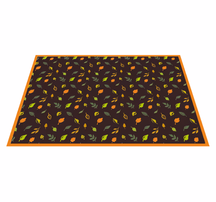 Tapis vinyle fleurs et plantes motif de feuilles automnales - TenStickers