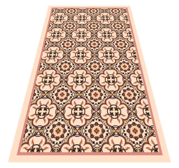 Tapis vinyle entrée carreaux vintage - TenStickers