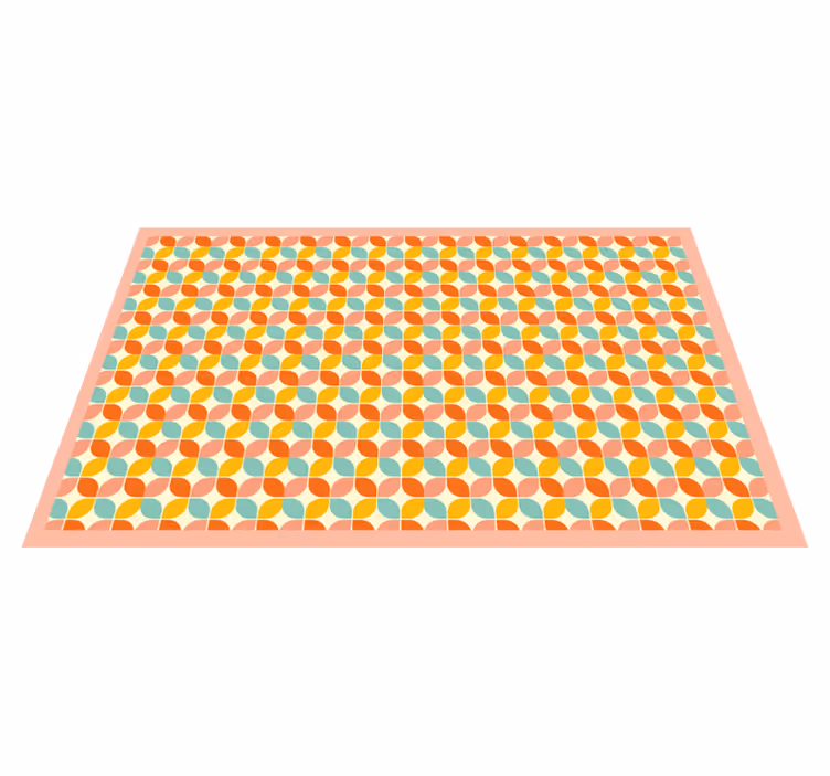 tapis vinyle geometrique Carrés multicolores - TenStickers