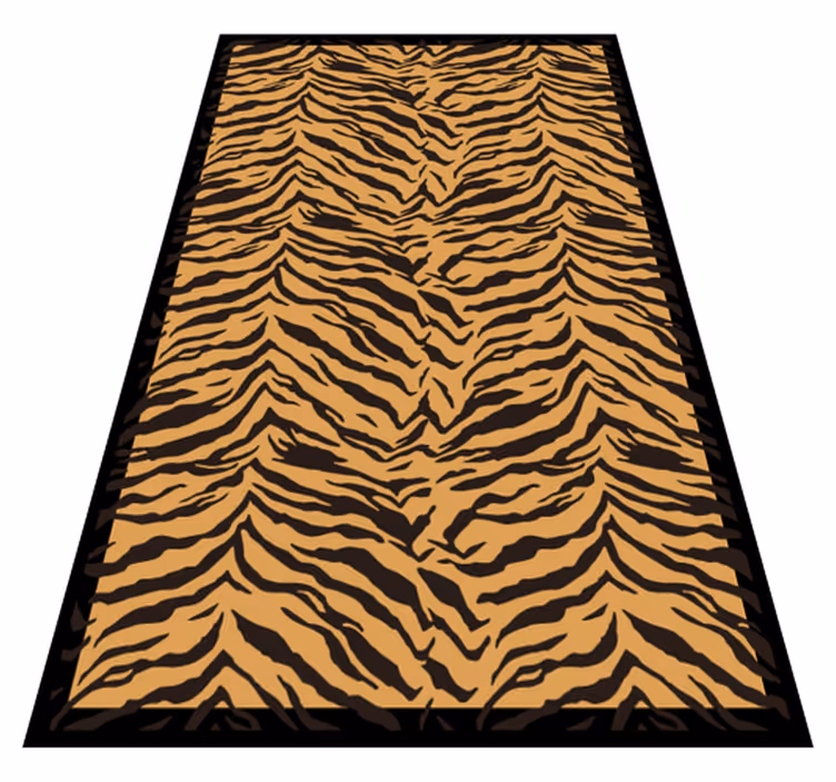 tapis vinyle salon Effet tigre - TenStickers