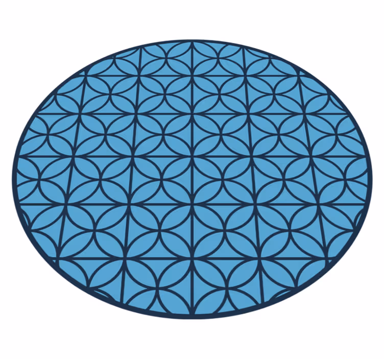 Tapis vinyle géométrique forme géométrique circulaire - TenStickers