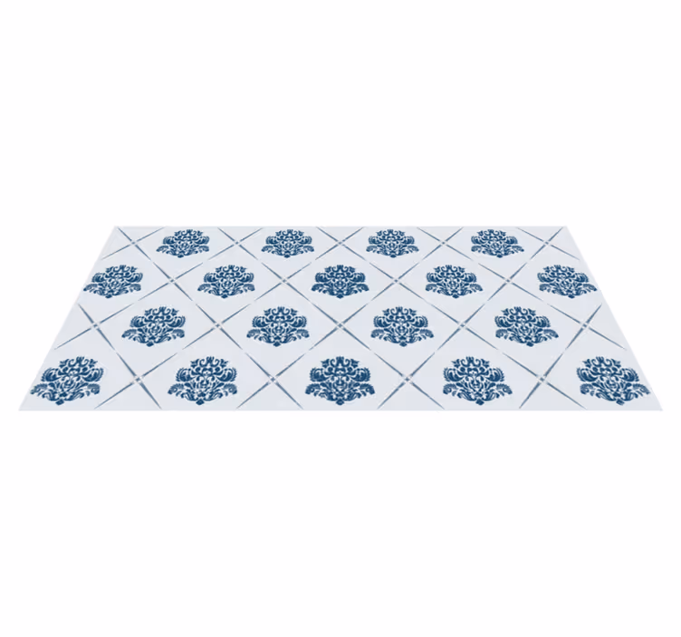 Tapis vinyle carreaux de ciment motif traditionnel - TenStickers