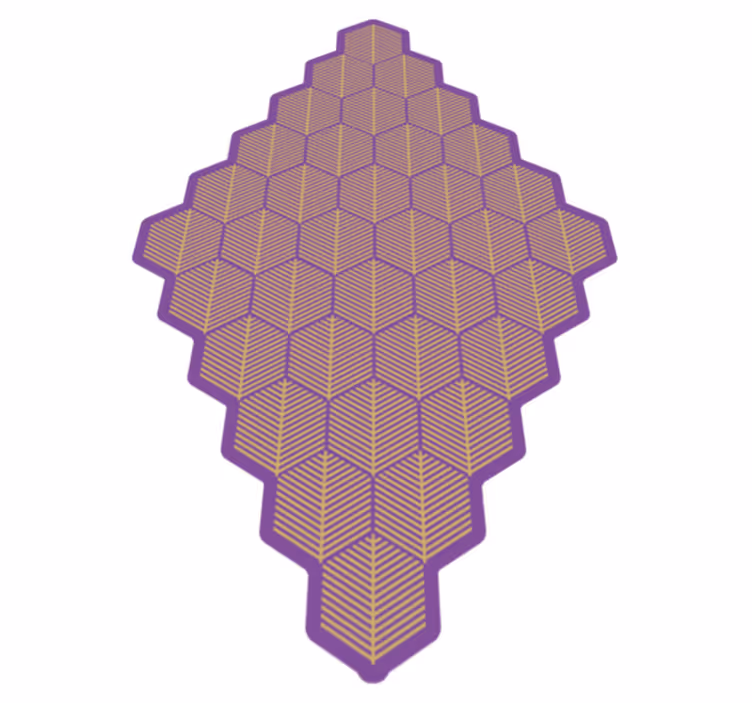 Tapis vinyle géométrique hexagones violets géométriques - TenStickers