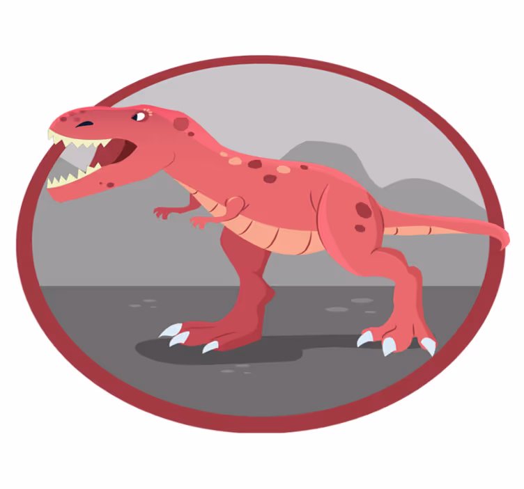 Tapis vinyle animal Illustration t-rex enfants - TenStickers