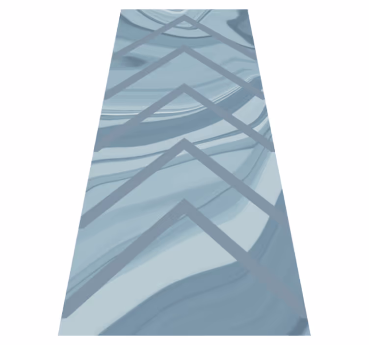 Tapis vinyle marbre vagues bleues élégantes - TenStickers