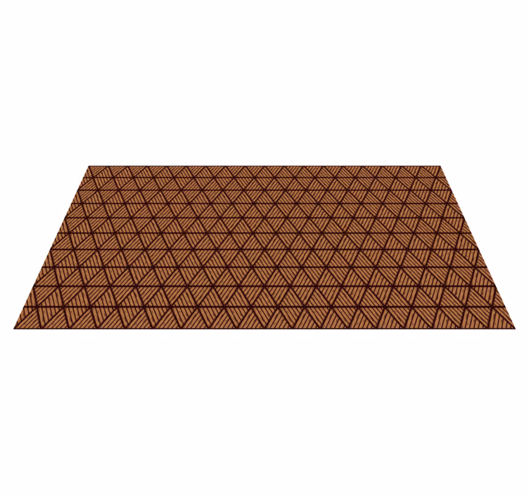 tapis vinyle couloir Triangles géométriques en bois - TenStickers