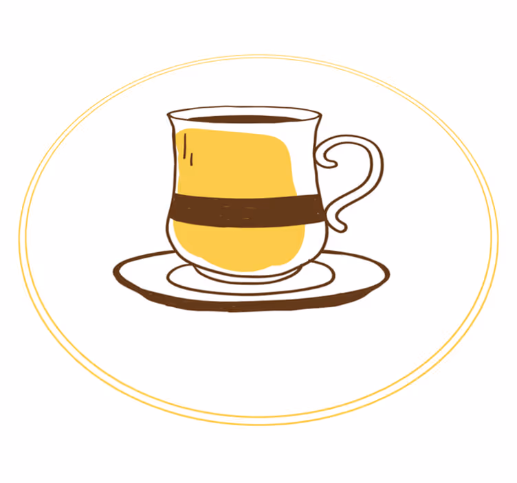 Tapis vinyle cuisine illustration d'un verre à expresso - TenStickers