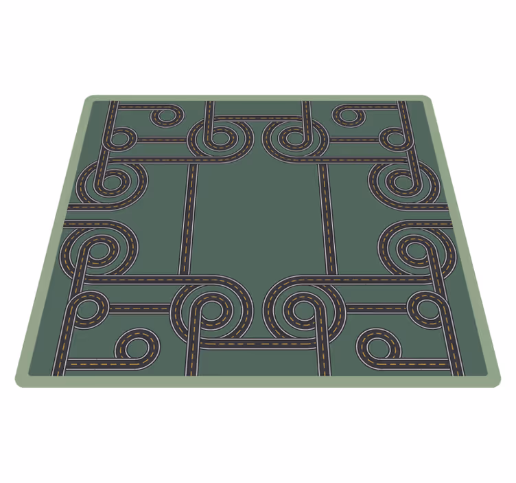 tapis vinyle de rue Tapis de jeu de route pour enfants - TenStickers