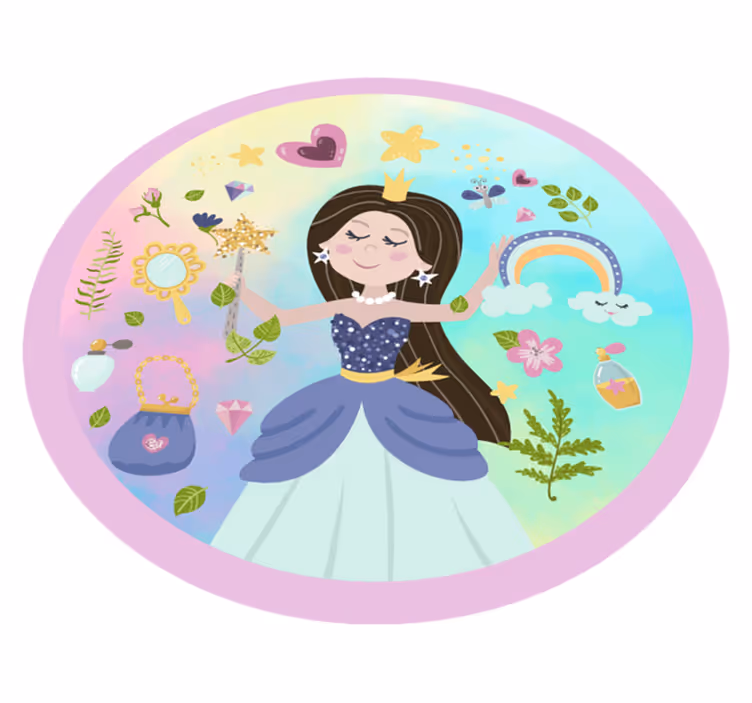 Tapis vinyle pour enfants princesse de conte de fées - TenStickers