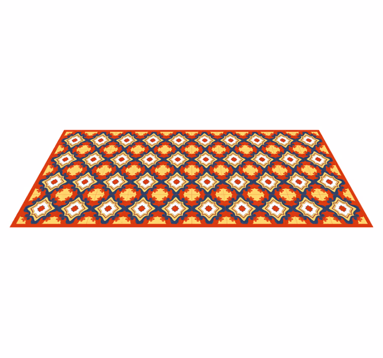 tapis vinyle carreaux Tuile rouge vif - TenStickers