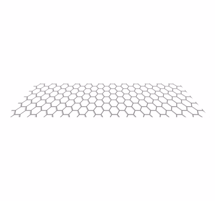 tapis vinyle cuisine Carreaux hexagonaux blancs - TenStickers